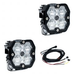 Baja Designs Squadron Sport Black LED Auxiliary Light (Pair)